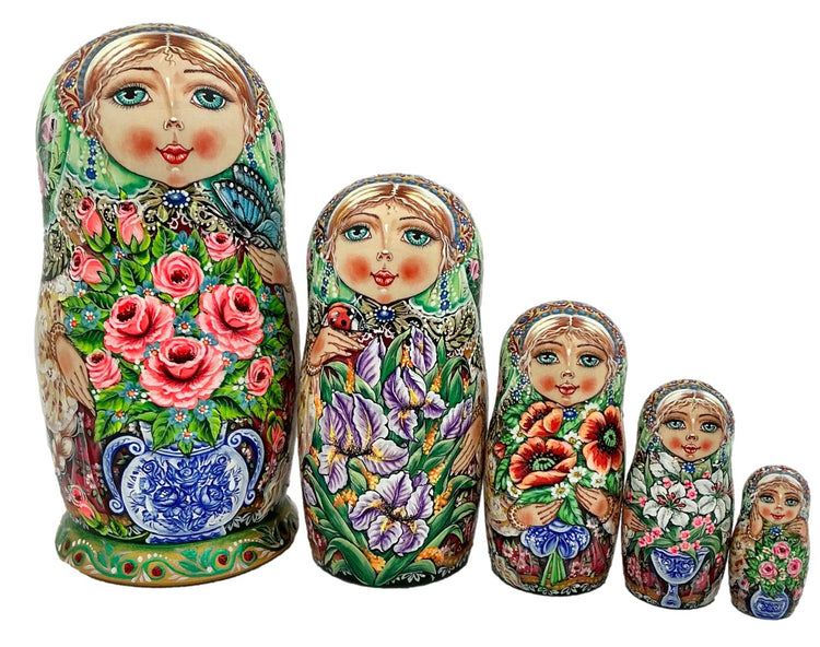 Green Russian Dolls BuyRussianGifts Store
