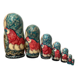 Russian Winter Large Matryoshka 7 Pieces Set BuyRussianGifts Store