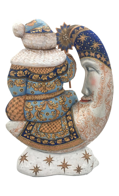 Russian Santa riding a Blue Moon BuyRussianGifts Store