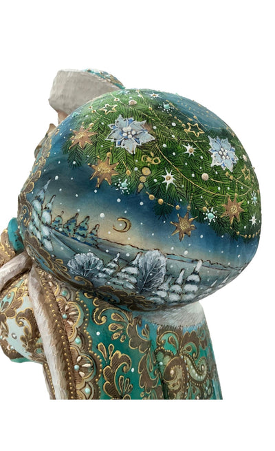 17” Tall Russian Father Frost Turquoise Gold BuyRussianGifts Store