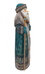 Carved Santa turquoise 