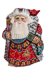 Wood Handcrafted Santa with Polar Bear BuyRussianGifts Store
