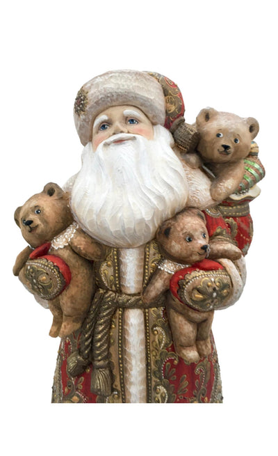 Large Russian Santa wooden figurine 