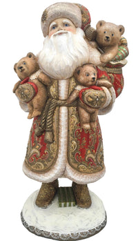 Santa with three bears