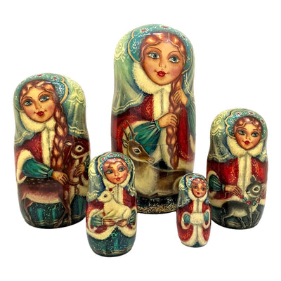 Matryoshka dolls with animals 