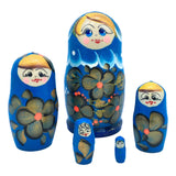 Nesting Dolls Blue Small Matryoshka BuyRussianGifts Store