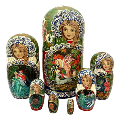 Green nesting dolls
