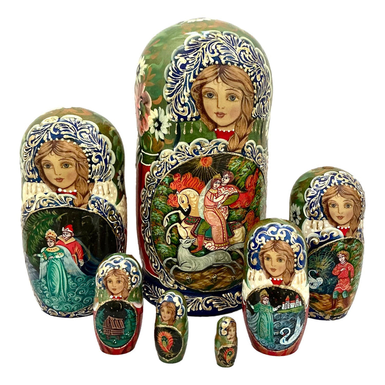 Green nesting dolls
