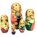 Russian dolls family nesting dolls 
