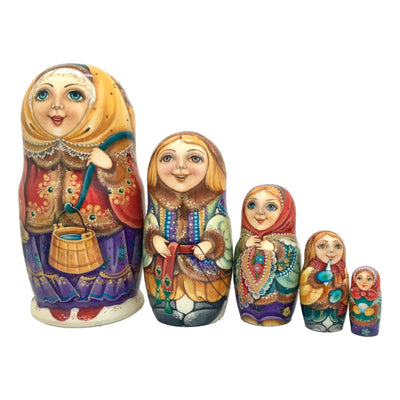 Russian winter matryoshka dolls 