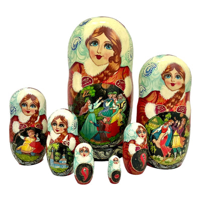 Nesting Dolls Large Matryoshka 7 Pieces Set Fairytale Snegurochka BuyRussianGifts Store