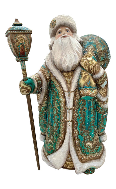 17” Tall Russian Father Frost Turquoise Gold BuyRussianGifts Store