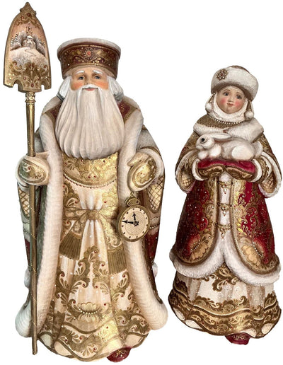 Large Grandfather Frost Snowmaiden Unique Russian Art BuyRussianGifts Store
