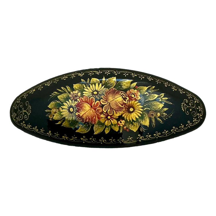 Colorful Large Barrette Hand Painted BuyRussianGifts Store