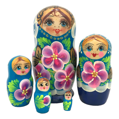 Blue nesting dolls 