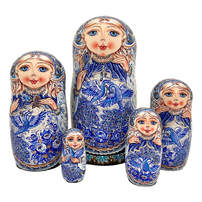 Nesting Dolls Blue Firebird BuyRussianGifts Store