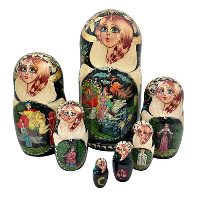Large Matryoshka Dolls 7 Pieces Fairytale for Kids BuyRussianGifts Store