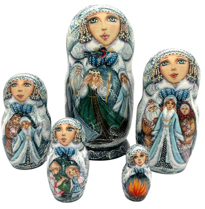 One of the Kind Russian Fairy Tale Matryoshka set of 5 BuyRussianGifts Store