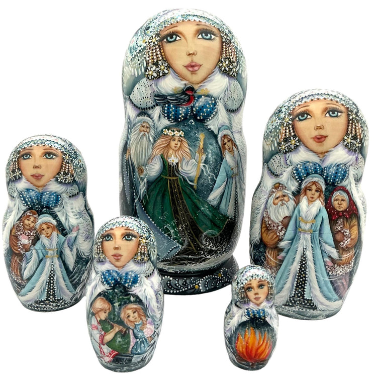 One of the Kind Russian Fairy Tale Matryoshka set of 5 BuyRussianGifts Store