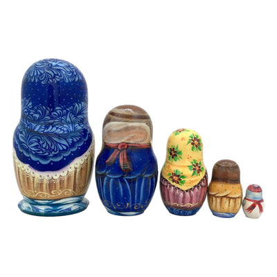 Bedtime Stories for Cats Russian Matryoshka set of 5 BuyRussianGifts Store