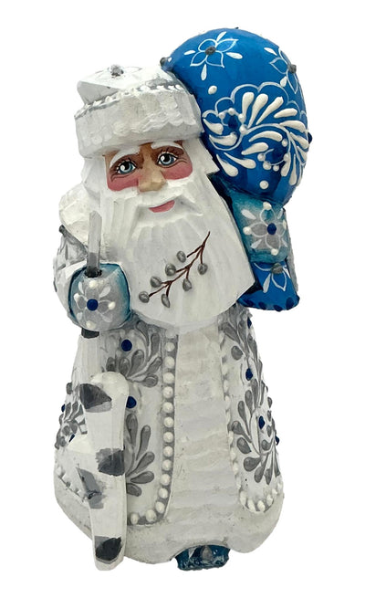 White Christmas Russian Santa Small BuyRussianGifts Store