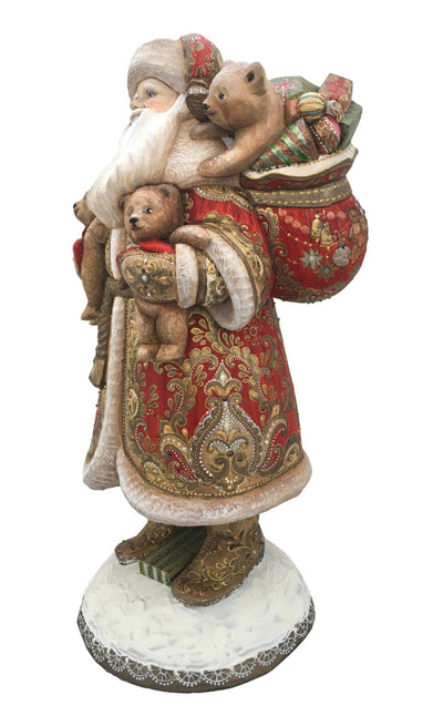 Collectible Russian Santa with three bears