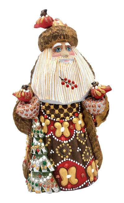 Santa with Birds Brown Coat BuyRussianGifts Store