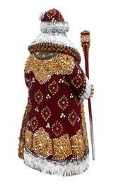 Santa hand carved wooden statue BuyRussianGifts Store