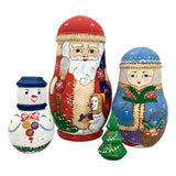 Unique carved Santa nesting dolls BuyRussianGifts Store