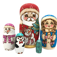 Santa Stacking Dolls Set of 5 BuyRussianGifts Store