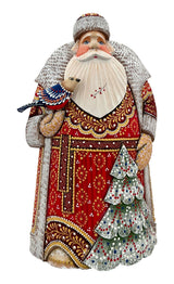 Wooden Grandfather Frost Bird Christmas Tree BuyRussianGifts Store