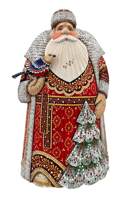 Wooden Grandfather Frost Bird Christmas Tree BuyRussianGifts Store