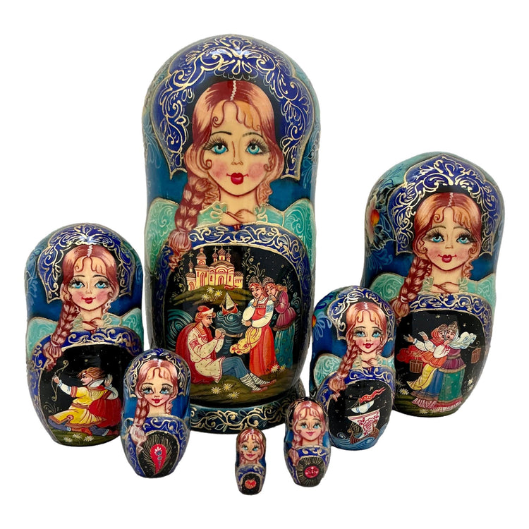 Russian Fairytale Nesting Dolls Large Set BuyRussianGifts Store