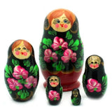 Small Nesting Doll with Pink Flowers