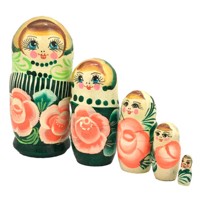 Green matryoshka doll