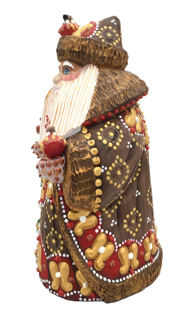 Santa with Birds Brown Coat BuyRussianGifts Store
