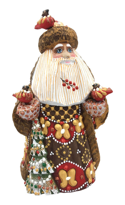 Santa with Birds Brown Coat BuyRussianGifts Store