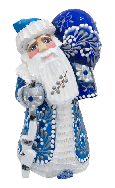 Blue Russian Santa doll 
