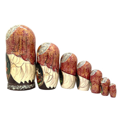 Large Matryoshka 7 Pieces Set Fairytale for Kids BuyRussianGifts Store