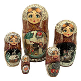 Russian Matryoshka Silver Hoof set of 5 BuyRussianGifts Store