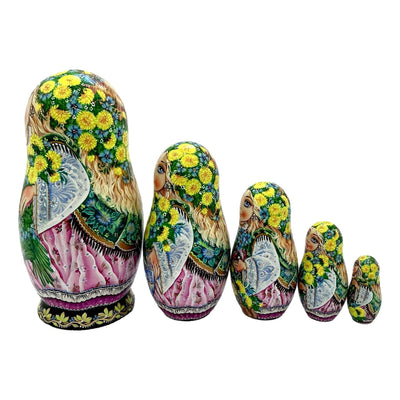 Traditional Nesting Dolls Zhostovo Style BuyRussianGifts Store