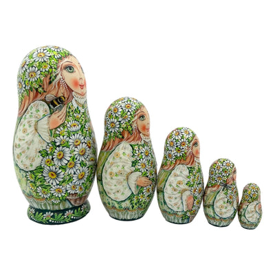 Daisies Summer Nesting Dolls BuyRussianGifts Store