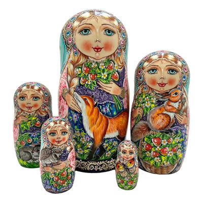 Forrest animals Russian Nesting Dolls BuyRussianGifts Store