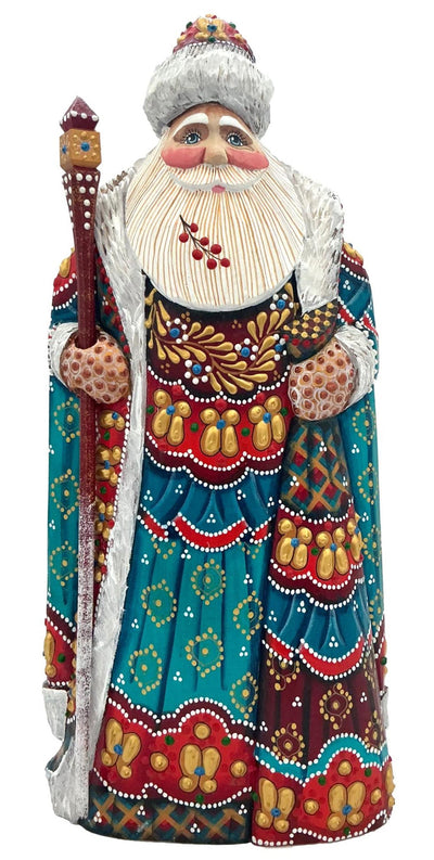 Russian Grandfather Frost Turquoise Winter Coat BuyRussianGifts Store
