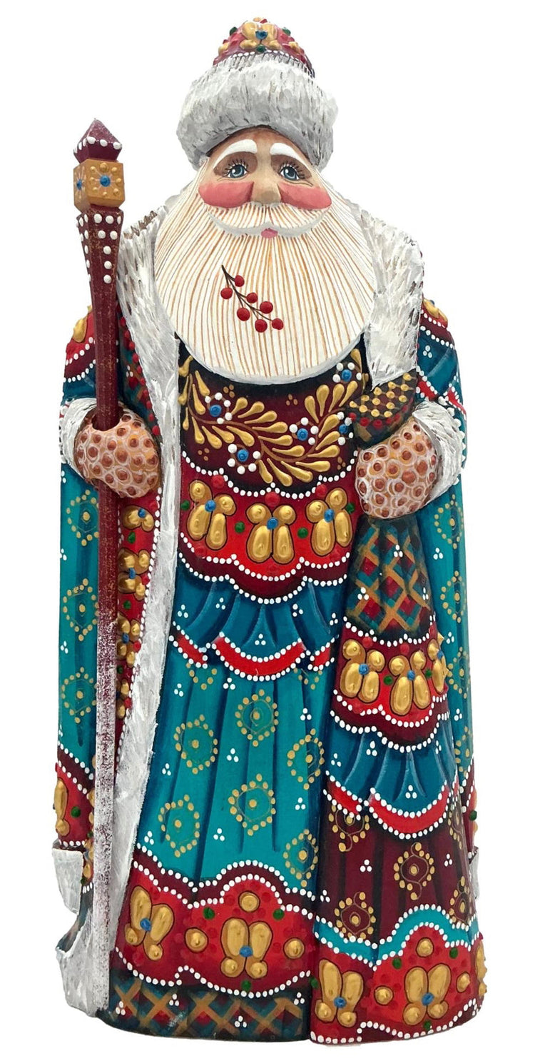 Russian Grandfather Frost Turquoise Winter Coat BuyRussianGifts Store