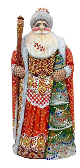 Father Frost red coat with Xmas tree BuyRussianGifts Store