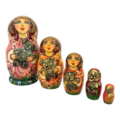 Russian Dolls with Teddy Bear BuyRussianGifts Store