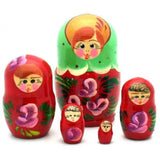 Traditional Red Green Nesting Doll
