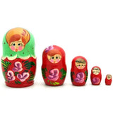 Traditional Red Green Nesting Doll