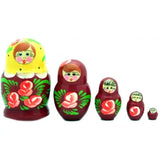 Traditional Red and Yellow Nesting Doll